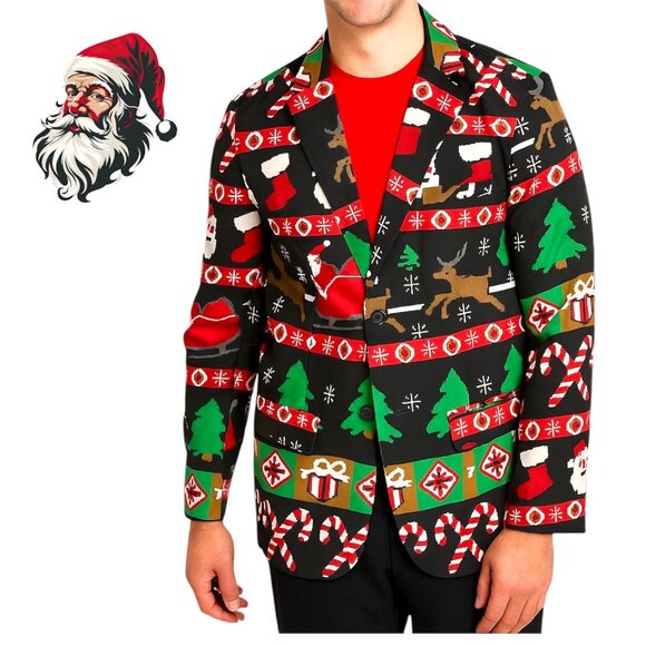 Christmas Dec 25th Jacket Suit Blazer (Large - NWT) - Picture 1 of 11